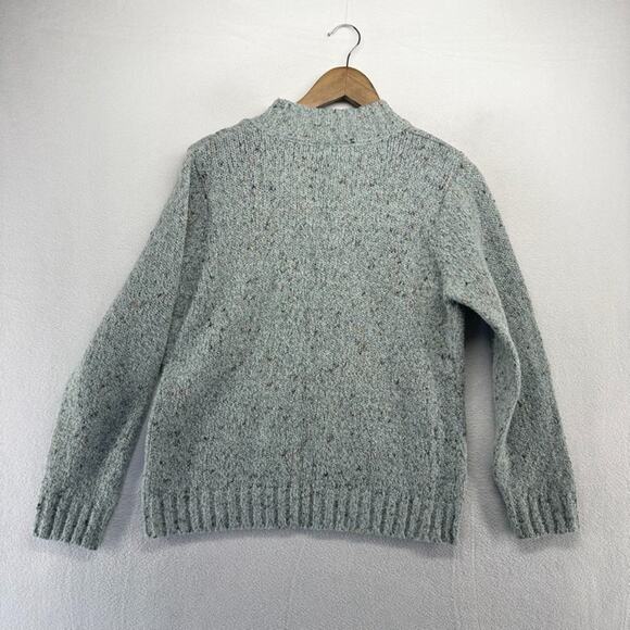 Vintage Croft Barrow Sweater Womens Large Blue Knit 1/4 Zip Grandma Cottage Crop - Picture 8 of 12